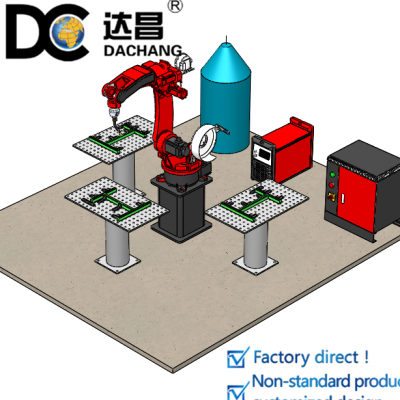 China Made customize industrial welding robot workstation