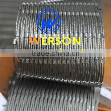 diamond rope mesh and ferrule mesh,anti bird mesh,stainless steel wire rope mesh for staircase | generalmesh