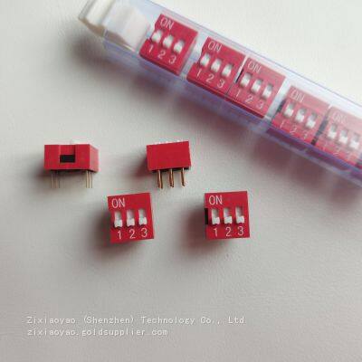 Taiwanese KE DIP Switch DSWB03LHGET DIP3 Plug-in 3-position Toggle Switch Coding Switch photo-3