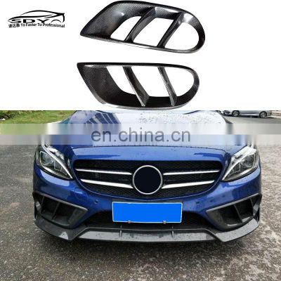 W205 C Class Sport Front Bumper Lip Spoiler Wing Canards Fit For Mercedes Benz C CLASS W205 Sport