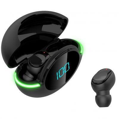 Low latency Tws Wireless Earphones Power LCD Display breath light Earbuds Wireless Headphones