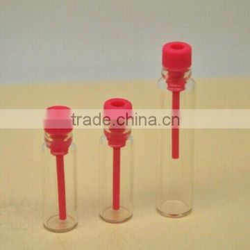 TV 97//P30 TV107/P45 1ml 2ml 3ml clear glass vial with plastic plug as sampler vial, pocket vial