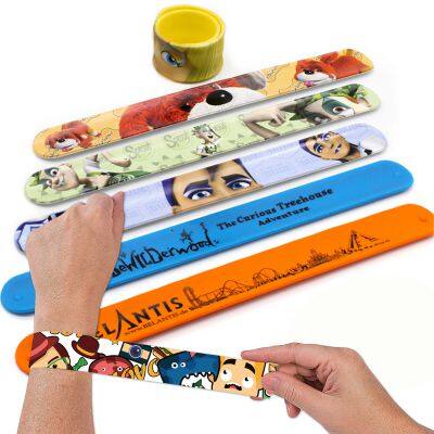 Wholesale Halloween PVC Silicone Slap Bracelet Band Slap Band Bracelet Halloween Pumpkin Slap Wristband Bracelet