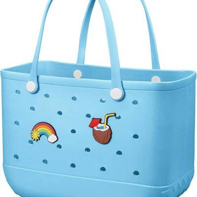 Beach Bag Rubber Tote Bag - Waterproof Travel Bag