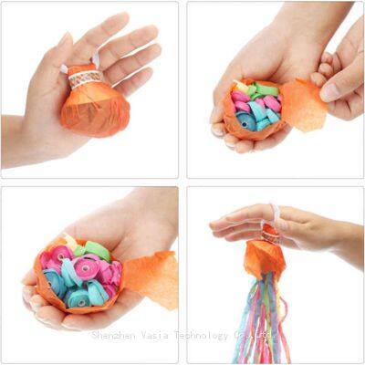 Silky Spider Streamer Poppers - Hand Throw for Birthday Parties & Magic Show Props