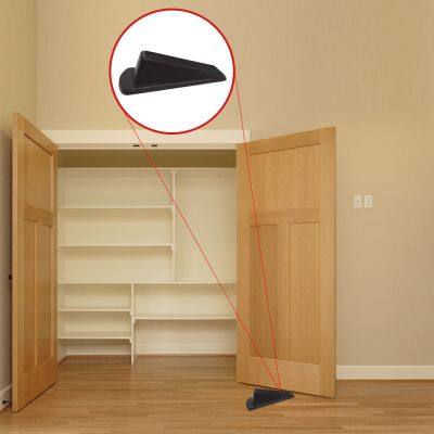 4 Pack Door Stoppers, Rubber for Bottom of Door, Rubber Door Stopper Wedge, Sturdy Stackable Door Stops for Floor photo-5