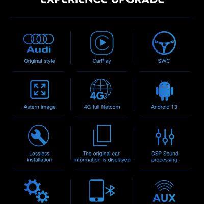 12.3 Inch IPS Carplay 8 Core Android 13 Multifunction Car Stereo Android Interface for Audi Q5 2009-2016 Low Level 4+64GB photo-3