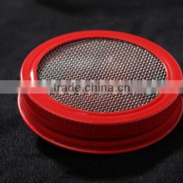 70mm mesh metal lid for glass mason jar