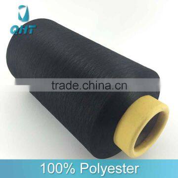 Black color 50D/36F spun dty 100% polyester yarn manufacturer in china