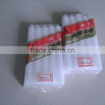 Smokeless household white plain candles