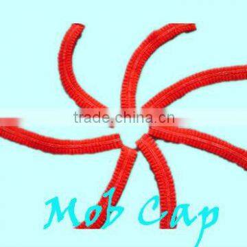 disposable red PP 14g/m2 non woven mob caps 18" 19" 20" 21" 24" double elastic latex free