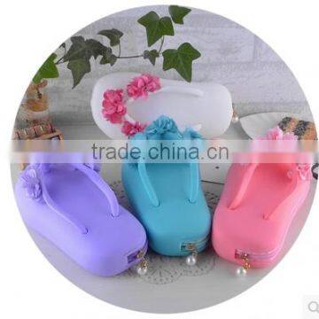 Osni Silicone Rubber Slipper Pencil Case Cute Jelly Silicone Candy Color Slipper Pencil Pouch Multifunction Bag photo-4