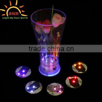 Best Promotion LED Flashing Light Bulb Bottle Cup Mat Coaster For Club Bar Christmas Xmas Party Gift