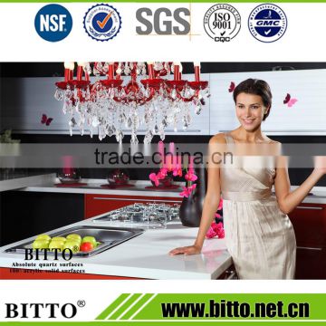 White solid surface acrylic top for kitchen and restroom