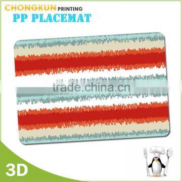 Custom Clear Plastic PP Laminated Placemats