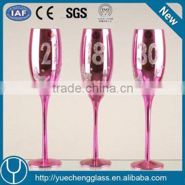 wholesale electroplated painting popular decorative champagne glass gift box