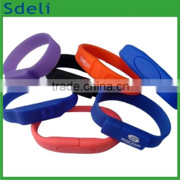 Custom silicone bracelet usb flash drive business gifts for men