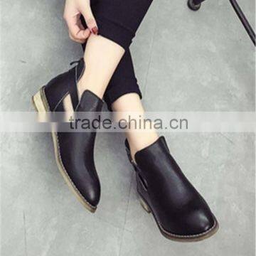 Autumn Low Kitten Heel Ankle Boots Casual Boots for Ladies 2017 photo-3