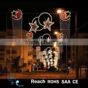 LED Light Christmas Pole Motif light/Christmas Street LED lighted stars decoration outdoor Lamp post