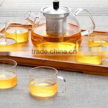 600ml Glass Heat Resistant Glass Tea Pot with cups For Your Choose High-Quality Teapot Tea Set with stainless steel infuser