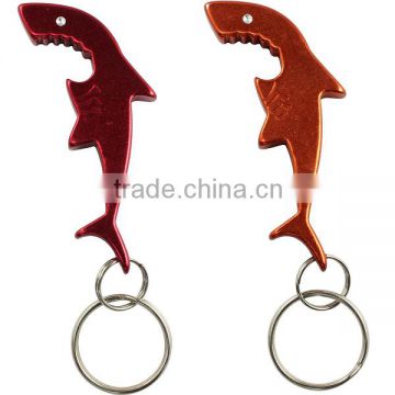 gift keychain shark shape alloy beer bottle opener