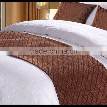 hotel washable chenille fabric bed throw