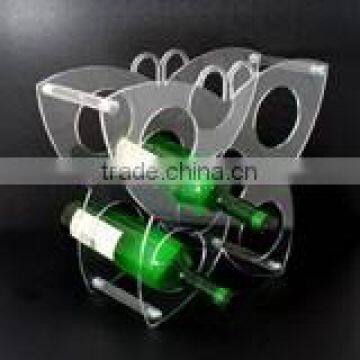 GH-RZ269 2014 Hot Sale Different Acrylic Wine Bottle Rack Display Holder,Artistic Design Acrylic Wine Display Rack photo-2