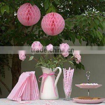 Pink Honeycomb Tissue Ball at Birthday Direct