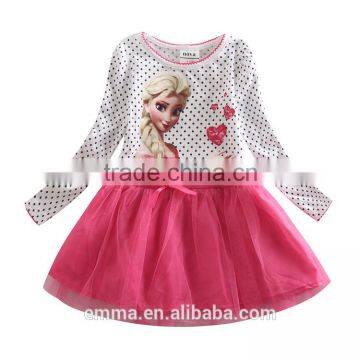 Fashion style frozen elsa dress girls with high quality BC2097