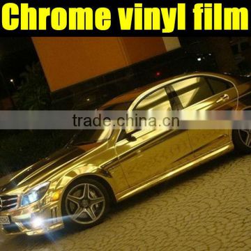 Chrome vinyl,chrome film,chrome sticker for car wrapping gold mirror film