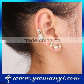 Hot selling Lovely cute pearl stud earring cuff with factory price E0599