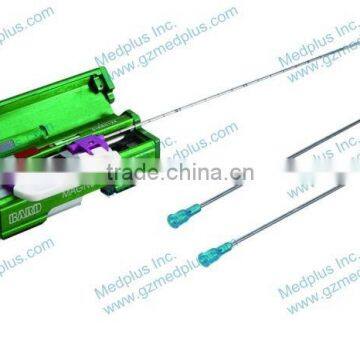 Repeated use of automatic biopsy gun accessories disposable biopsy needle