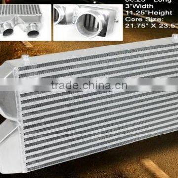 UNIVERSAL ALUMINUM FRONT MOUNT TWIN TURBO BAR&PLATE INTERCOOLER