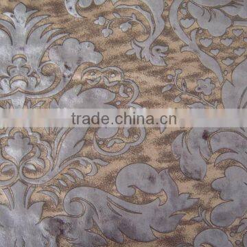 Foil and washed nylon viscose velvet fabric