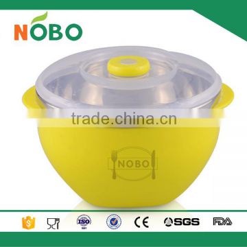 Food grade stainless steel 304 insulated bowl with lid, tableware