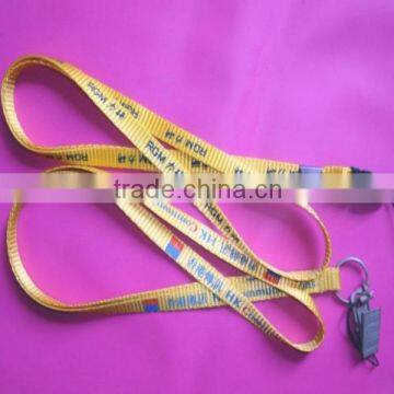 1.5cm width silk screen lanyard with buckle/hook