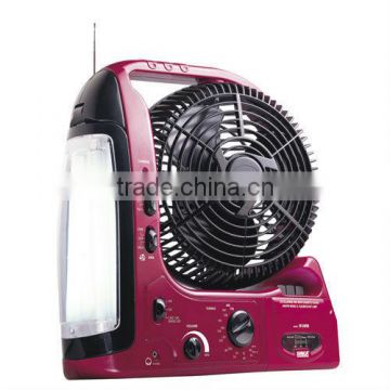 SUNCA AC/DC Rechargeable Oscillating Fan with Radio 8" SF-285B