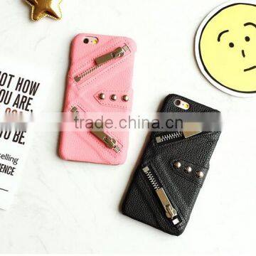 Zipper for Iphone 6 Accessories Case for Iphone 6 PU Leather Back Cover photo-3