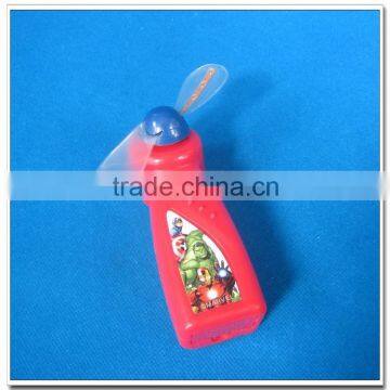 Flashing mini led handheld fan for promotion