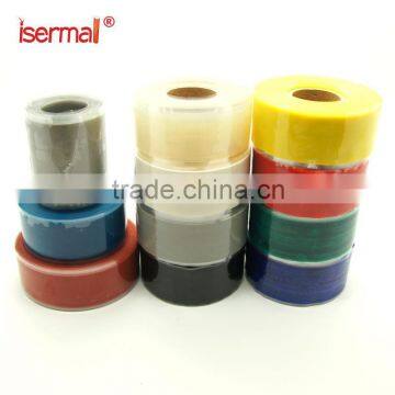 Heat resistant waterproof self-fusing silicone rubber tape for pipes/hoses