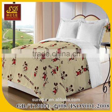 2015 high quality printed flannel blanket 100% polyester mink blanket borrego blanket two ply blanket