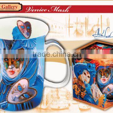 CARMANI Mug with VENICE MASK design Alex LEVIN ver.4