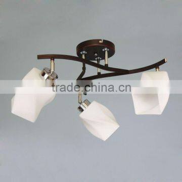 hot modern chandelier glass ceiling lights/ceiling lamp with 3 heads