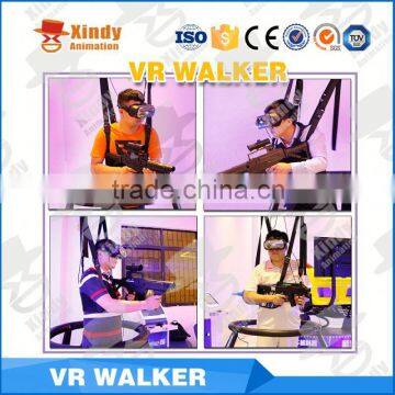 Multi-player 360 Degree Interactive 9d Simulator Oculus vr Helmet vr Walker photo-3