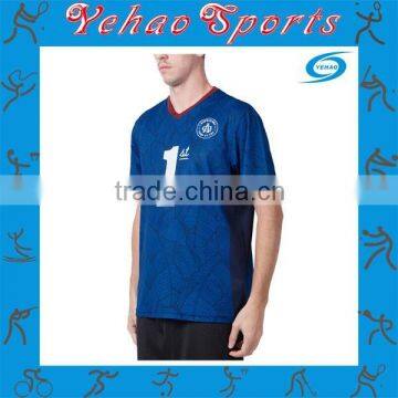 Blue Soccer Uniform With Your Number and Logo Unique Design Soccer Uniform photo-2