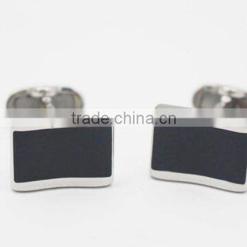 Wholesale Black Stainless Steel Custom Men's Cufflinks