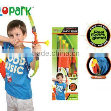 Children play good toy dart gun set soft bullet gun set with bow and arrow with target