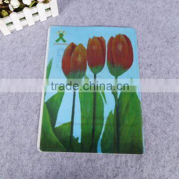 wholesale flower new design pp plastic pockets file folder multi-pocket L shape a4 file folder expanding file
