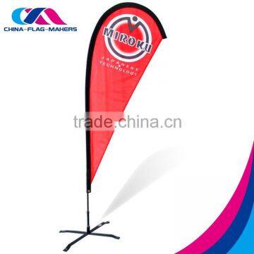 high quality teardrop market display flag banner made in china
