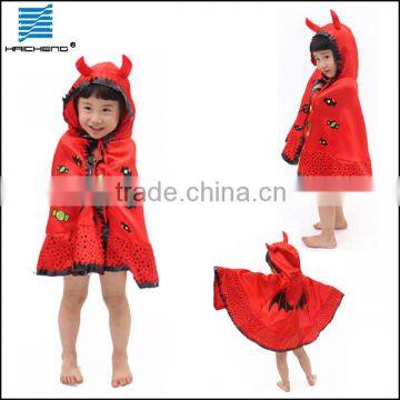 Halloween party supply child red devil cape costume red suger lovely cape costume C003